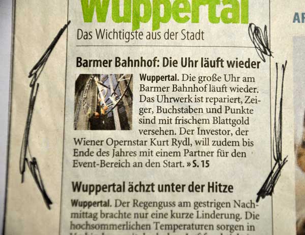 Wuppertaler Zeitung, 3.7.2009